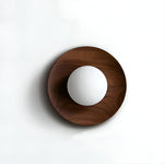 Wood and Glass Globe Wall Light with G9 Fitting