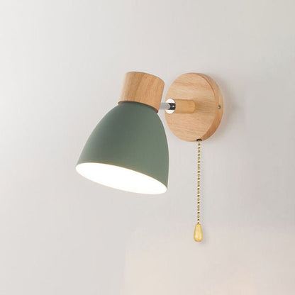 Wooden Cone LED Wall Light Fixture - Minimalist Design, 1-Bulb12