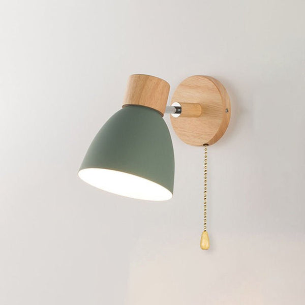Wooden Cone LED Wall Light Fixture - Minimalist Design, 1-Bulb12