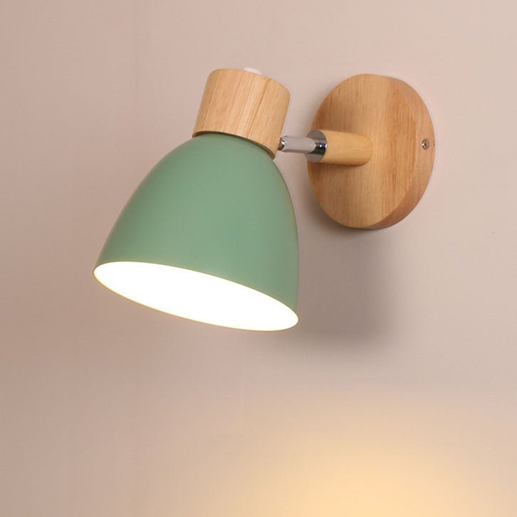 Wooden Cone LED Wall Light Fixture - Minimalist Design, 1-Bulb