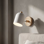 Wooden Cylinder LED Wall Sconce - Single Light, Scandinavian Design