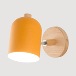 Wooden Cylinder LED Wall Sconce - Single Light, Scandinavian Design