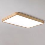 12-Inch Geometric Wood LED Ceiling Light, Flush Mount