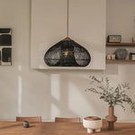Woven Rattan Dome Pendant Light
