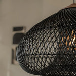 Woven Rattan Dome Pendant Light