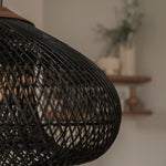 Woven Rattan Dome Pendant Light
