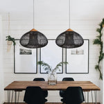 Woven Rattan Dome Pendant Light