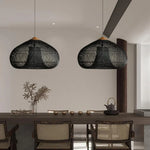 Woven Rattan Dome Pendant Light