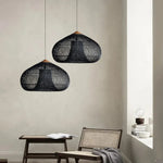 Woven Rattan Dome Pendant Light
