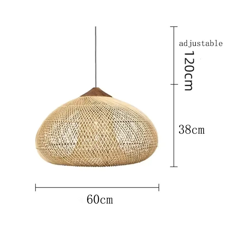 Woven Rattan Dome Pendant Light
