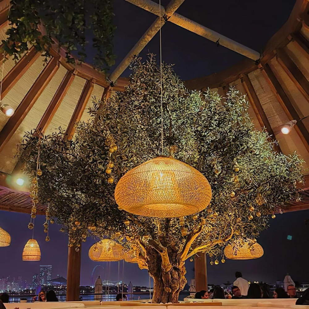 Woven Rattan Dome Pendant Light