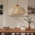 Woven Rattan Dome Pendant Light