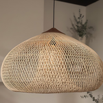 Woven Rattan Dome Pendant Light