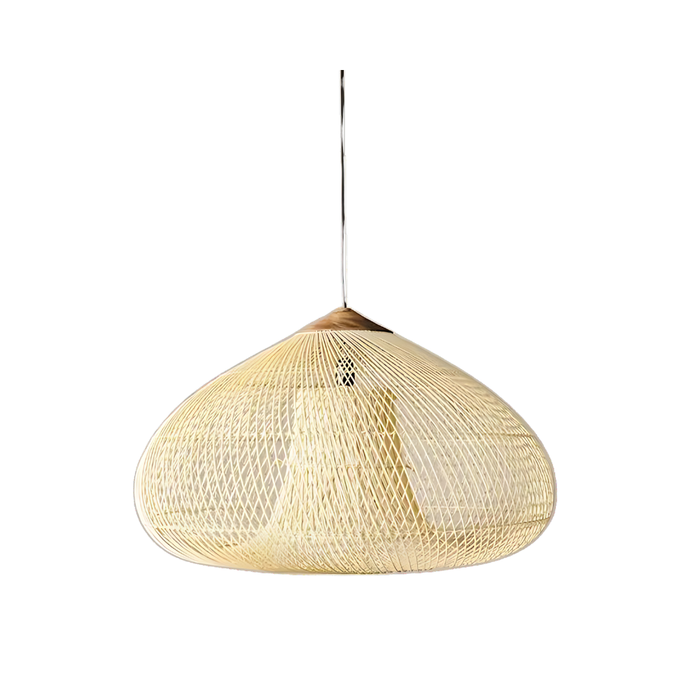 Woven Rattan Dome Pendant Light
