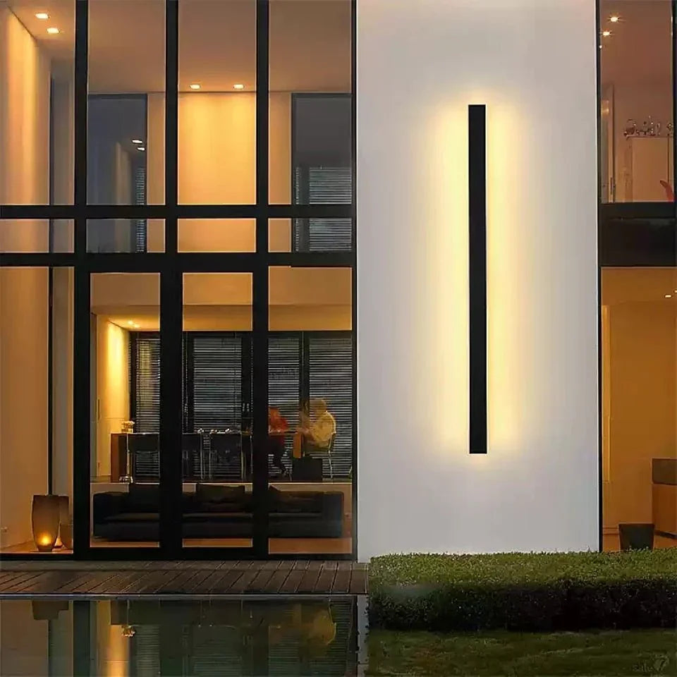 Modern Outdoor Long Strip Wall Sconce Light