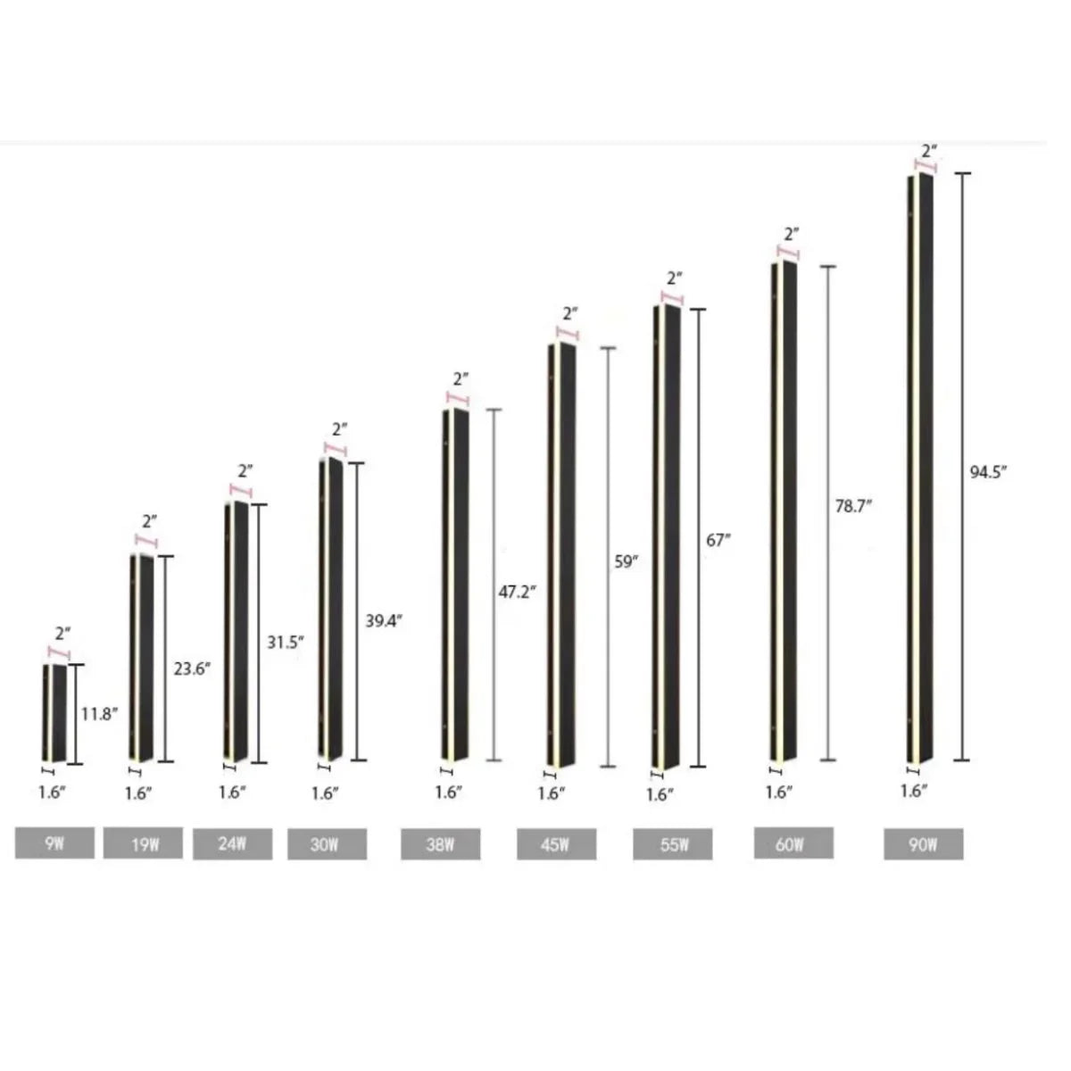 Modern Outdoor Long Strip Wall Sconce Light