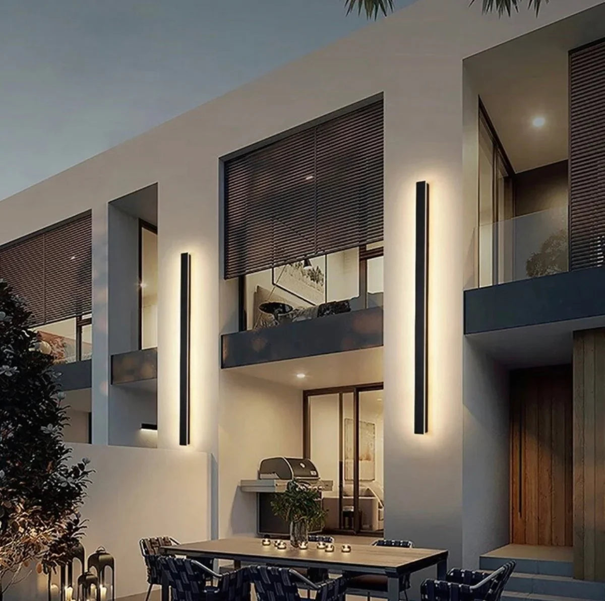 Modern Outdoor Long Strip Wall Sconce Light