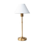 Rechargeable Brass-Colour Fabric Table Lamp