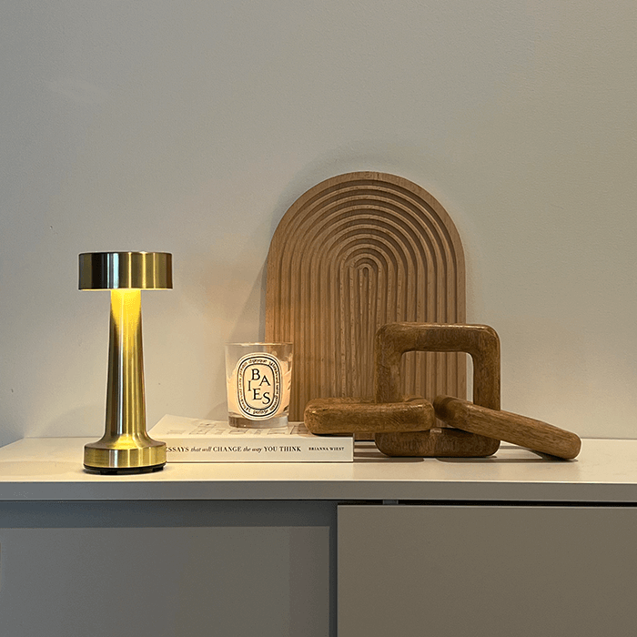 Rechargeable Three-Tone LED Table Lamp with Touch Dimming