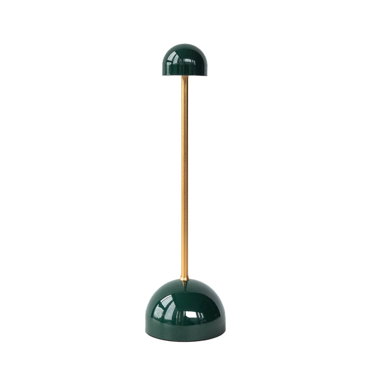 Brass-Colour and Green Rechargeable Touch Table Lamp