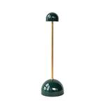 Brass-Colour and Green Rechargeable Touch Table Lamp