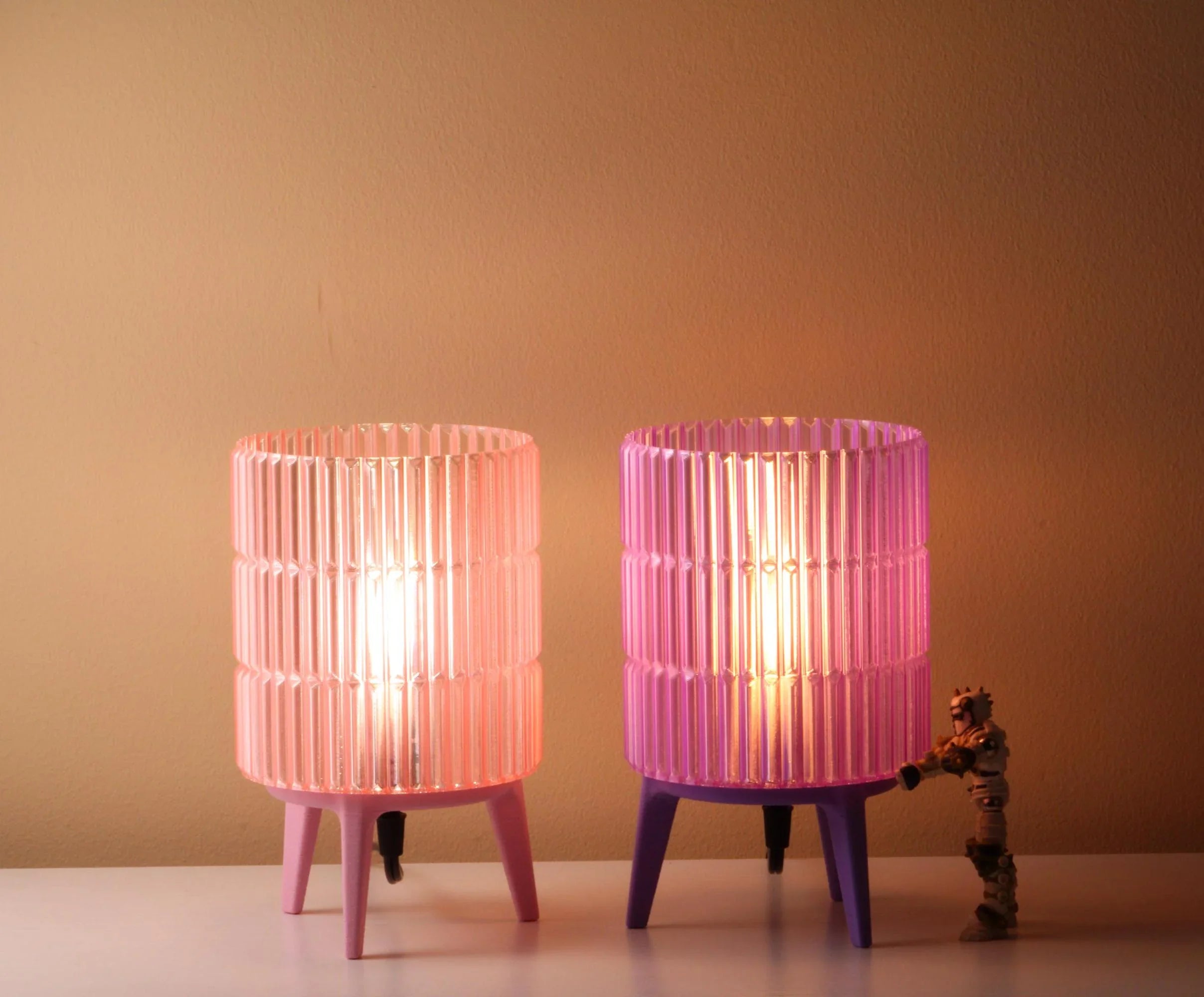Fluffy Cotton Candy-Inspired Table Lamp