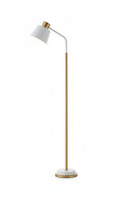 Mid Century Modern Adjustable Floor Lamp with Metal Shade